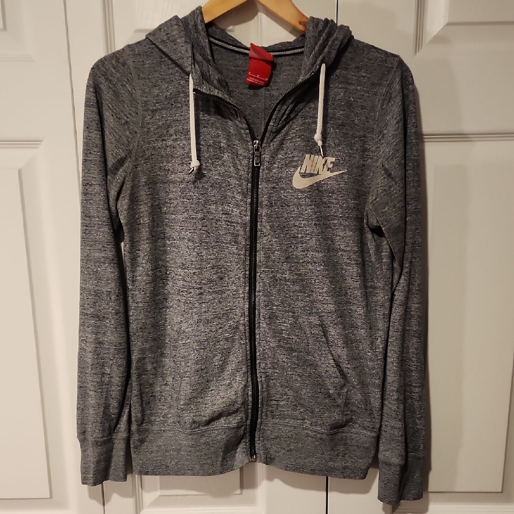Nike Heather Gray Full-Zip Hoodie